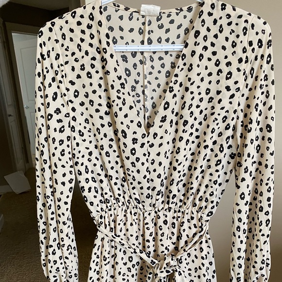 Leopard Print Long Sleeve Dress - Size Small - Picture 4 of 4